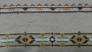Antique Swedish cross stitch on kilim, no: 289, size: 104*45cm, wall hangings.                     