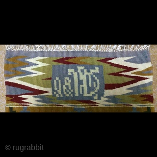 Swedish kilim, signed, size: 118*48 cm                           