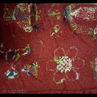 Swedish embroidery wool on felt, size: 71*34 cm                         