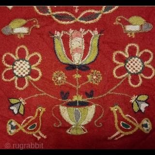 Swedish embroidery wool on felt, size: 71*34 cm                         