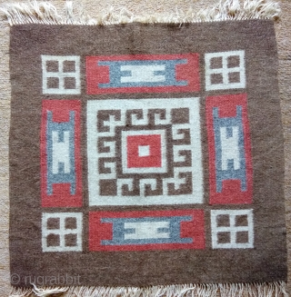 Antique Swedish Kilim, no: 368, size: 54*52cm.                          