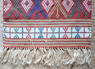 Antique Swedish Kilim, no: 394, size: 89*35cm, wall hangings.                        