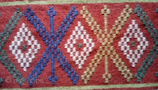 Antique Swedish Kilim, no: 394, size: 89*35cm, wall hangings.                        