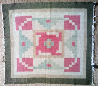 Antique Swedish Kilim, no: 383, size: 59*55cm, Swastika motifs.                        