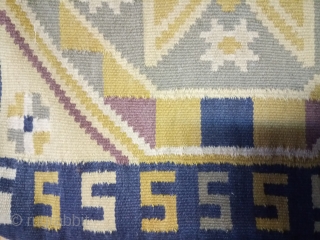 Antique pillow Swedish kilim(Rolakan technique), no: 385, size: 58*54cm.                        