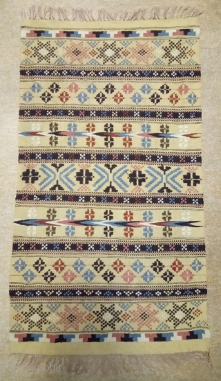 Antique Swedish kilim(Rolakan technique), no: 366, size: 103*58cm, wall hangings.                       