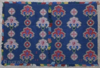 Antique Swedish cross stitch, no: 338, size: 93*59cm, wool on linen, dated and signed.                   