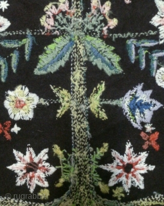 Swedish embroidery wool on wool, size: 77*52cm, Tree of Life design, wall hangings.                    