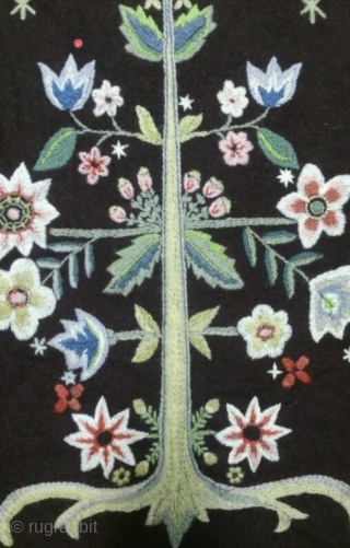 Swedish embroidery wool on wool, size: 77*52cm, Tree of Life design, wall hangings.                    