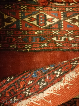 Antique Yomut bag, dated 1898, very rare