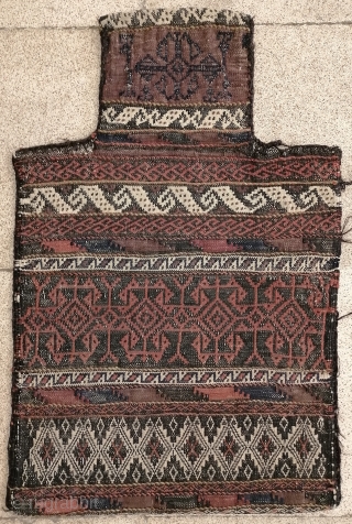 Antique Baluch salt bag, wool on wool                          