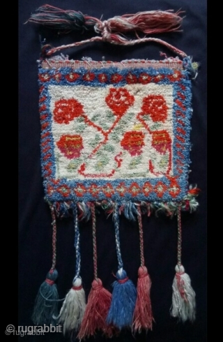 Qashqai Gabbeh bag double face, lion design, size: 27*25 cm                       
