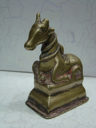   Brass Nandi Statue

 The 'vahana' or carrier of Shiva, the Nandi Bull is always to be found facing the 'shivalingam' in places of worship.
 Nandi represents the creative energies of  ...