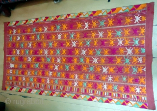 THESE ARE FROM NORTHERN INDIA PUNJAB REGION.THESE ARE KNOWN AS PHULKARI WHICH MEANS A GARDEN OF FLOWERS.THESE ARE ALL FINELY HAND MADE WITH PATKA SILK USED FOR MAKING THEM.THE PATTERN OF EMBROIDERY  ...