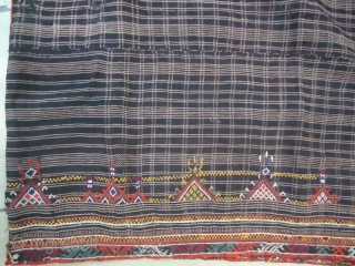 THIS IS FROM WESTERN INDIA RAJISTHAN.IT IS FROM THE GYPSY'S.ITS IS ALL HAND WOVEN AND IT HAS BEAUTIFUL HAND EMBROIDERY DOME ON THE BORDER ALL AROUND.THE COLORS ARE ALL NATURAL DYES.IT IS  ...