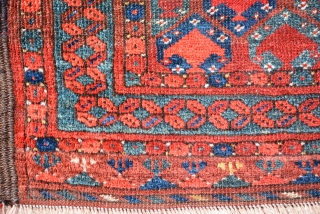 Small Ersari Rug 1900, it's size is 110 x 93 cm. It is not that old but quite rare elements and charming Turkmen.          