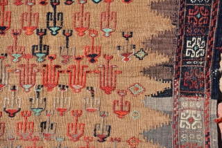 Beautiful and very unusual Baluch kilim or sofreh 1900. It's size is 190 x 72 cm                 