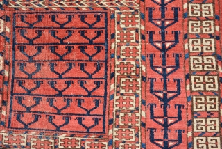Rare Tekke Engsi mid 19th century, not enough left these kind of engsi's for collectors. it's size is 128 x 124 cm           