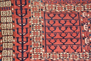 Rare Tekke Engsi mid 19th century, not enough left these kind of engsi's for collectors. it's size is 128 x 124 cm           