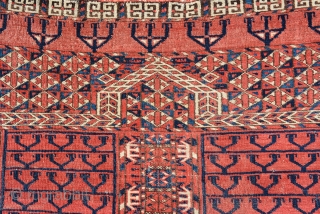 Rare Tekke Engsi mid 19th century, not enough left these kind of engsi's for collectors. it's size is 128 x 124 cm           