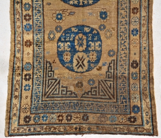 Khotan circa 1850 or Early in good condition, size is 234 x 118 cm                   