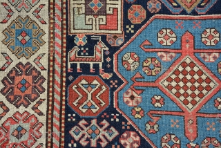 Caucasian Akstafa Runner circa 1860, size is 252 x 98 cm, quite rare not much examples seen today. fair condition had been repiled some areas but last owner did good job and  ...