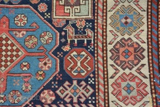 Caucasian Akstafa Runner circa 1860, size is 252 x 98 cm, quite rare not much examples seen today. fair condition had been repiled some areas but last owner did good job and  ...