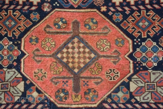 Caucasian Akstafa Runner circa 1860, size is 252 x 98 cm, quite rare not much examples seen today. fair condition had been repiled some areas but last owner did good job and  ...