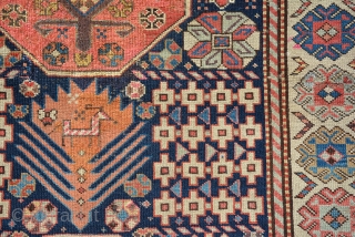 Caucasian Akstafa Runner circa 1860, size is 252 x 98 cm, quite rare not much examples seen today. fair condition had been repiled some areas but last owner did good job and  ...