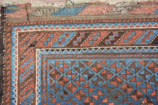 Baluch rug 1900, size is 162 x 92 cm                        