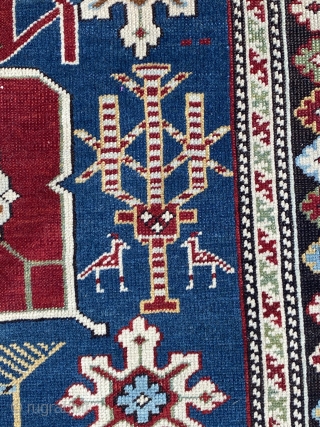 Antique Shirvan dated rug in very good condition except a minor place need to be sorted, good pile size is 156 x 96 cm         