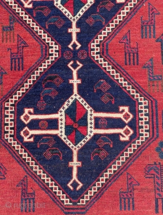 A classic rug circa 1900 Arab Baluch ? Size is  207 x 148 cm                  