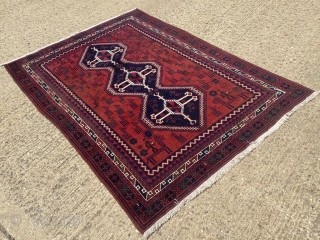 A classic rug circa 1900 Arab Baluch ? Size is  207 x 148 cm                  