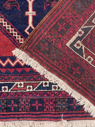 A classic rug circa 1900 Arab Baluch ? Size is  207 x 148 cm                  