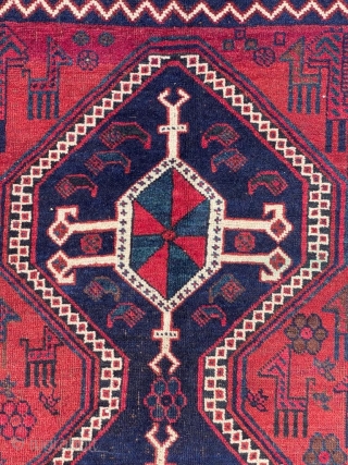 A classic rug circa 1900 Arab Baluch ? Size is  207 x 148 cm                  