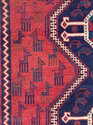 A classic rug circa 1900 Arab Baluch ? Size is  207 x 148 cm                  