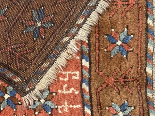 Classic Armenian rug with descriptions, very good condition, size is 198 x 111 cm                   
