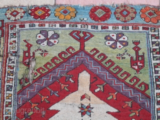 Antique Turkish Prayer rug 19th century 132 x 111 cm                       