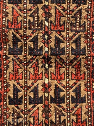 Rare Beautiful Baluch Balisht 82 x 38 cm and 164 cm of complete.                    