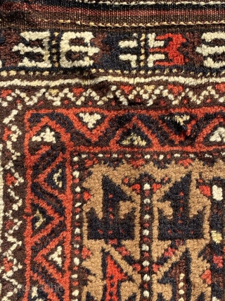 Rare Beautiful Baluch Balisht 82 x 38 cm and 164 cm of complete.                    