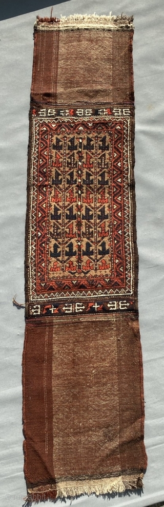 Rare Beautiful Baluch Balisht 82 x 38 cm and 164 cm of complete.                    