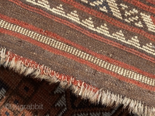 Antique Ersari Worn Rug, it's End 19th Century and it needs a serious wash. Size is 264 x 214 cm             