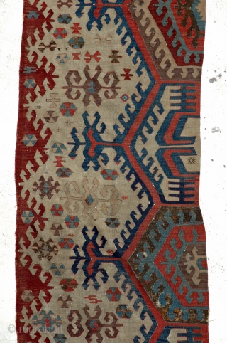 Anatolian Kilim mid 19th century? 403 x 85 cm                        