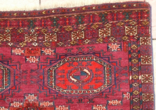 Tekke chuwal Late 19th century sides are missing, size is 122 x 74 cm                   