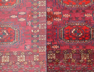 Tekke chuwal Late 19th century sides are missing, size is 122 x 74 cm                   