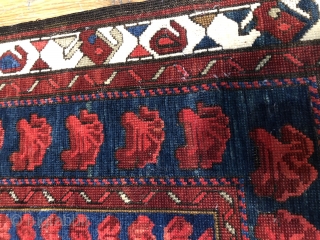 Old Caucasian(posibly from zeyhur)Handwoven woolen rug its about 100 years old!! Perfect condition!! Its 197cm.x121 cm. 

Any Question Please don’t hesitate to ask questions!!         