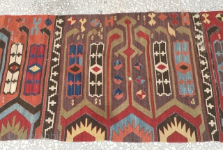 Central Anatolian Konya Kilim Rug 18th Century
Size:254cmx60 cm                         