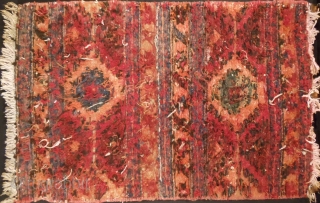 Antique Kurdish bagface/fragment. Excellent condition, wonderful vegetable dye, 1' 9" x 2' 9".                    