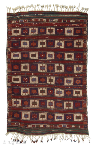 Balikesir Cicim Kilim,6.9x4.7 ft,210x143 cm,Good Condition.                           