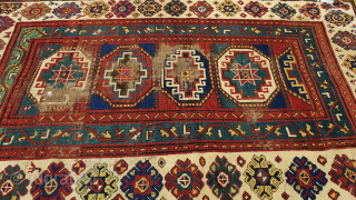 Caucasian Rug,6.8x4.2 ft,202x127 cm.                             